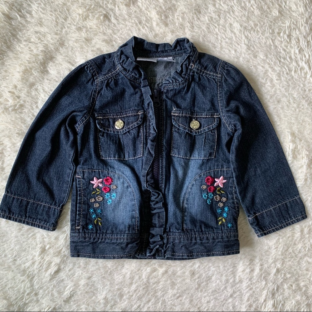 KOALA BABY | Denim Jacket with Flower Design